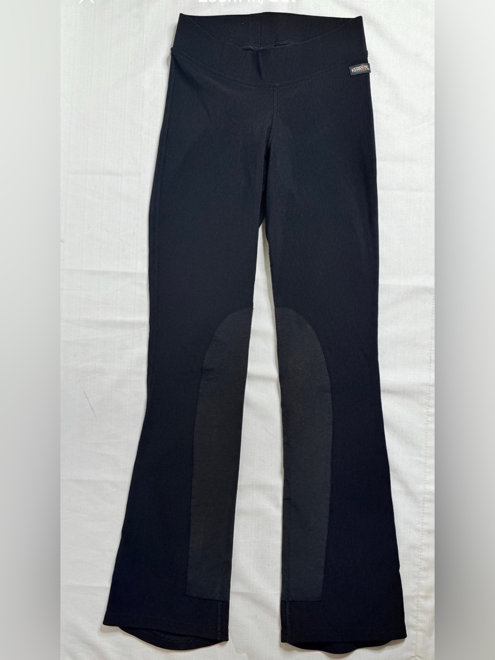 Kerrits High Rise Ribbed Black Riding Pants Leggings Breeches Horse Sz XS